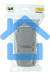 Розетка Iek ERA22-K03-16-54 РСш22-2-А Розетка 2-ая с з/к откр. уст. 16А IP54 AQUATIC