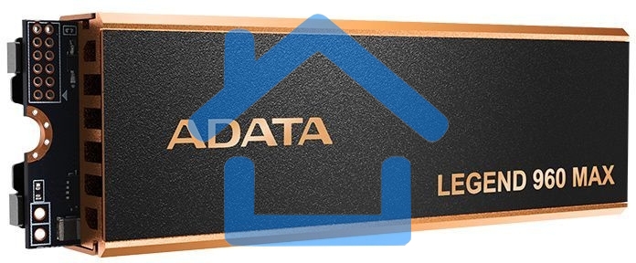Накопитель SSD   ADATA LEGEND 960 MAX, 4Tb, M.2 2280, PCIe 4.0 x4, NVMe, R/W 7400/6800, с радиатором