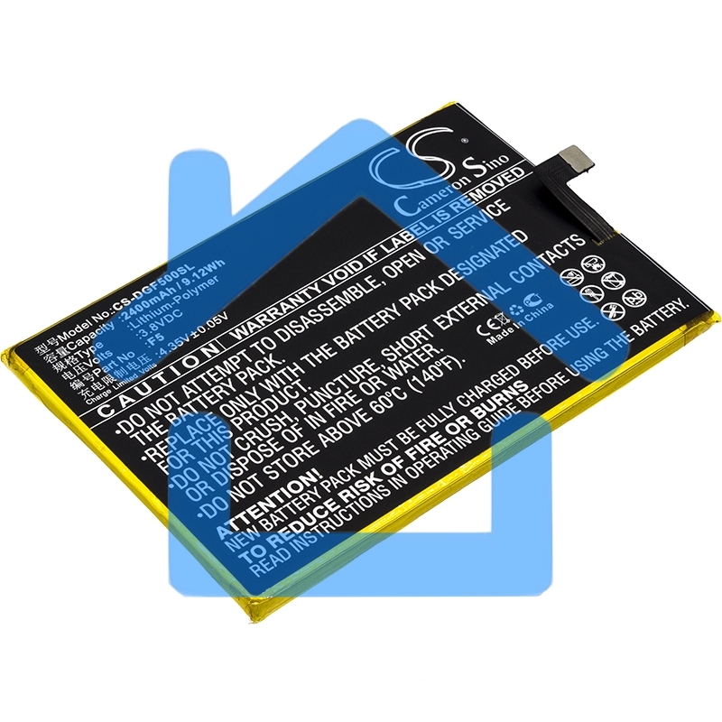 Аккумулятор CameronSino CS-DGF500SL Y200 для DOOGEE F5 3.8V / 2400mAh / 9.12Wh