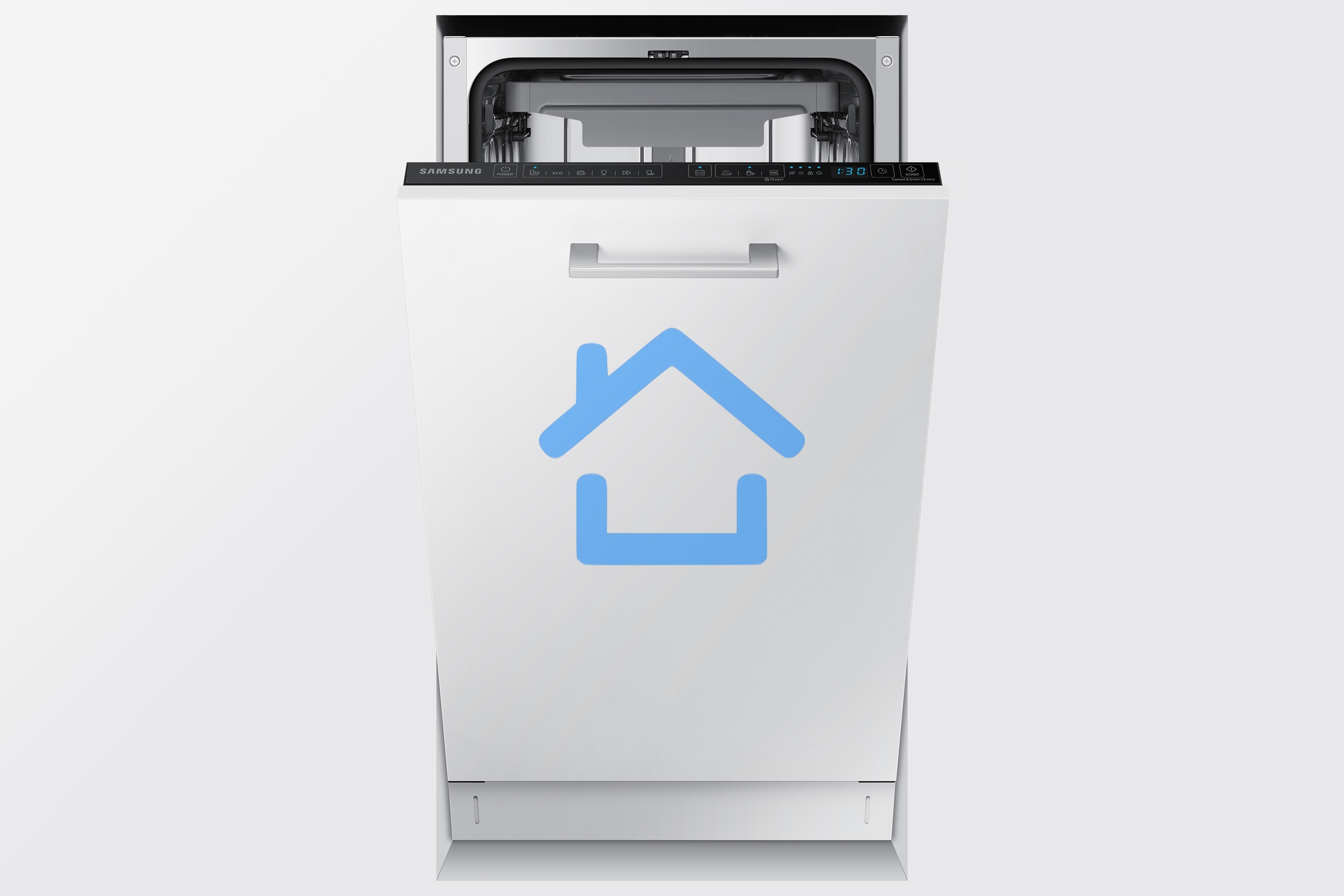 Встраиваемая посудомоечная машина Samsung DW50R4050BB/WT, черный, 45 см, 10 компл., 46 дБ, класс A+