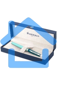 Ручка перьевая Waterman Hemisphere Colour Blocking (2190122) Green CT сталь нержавеющая F, подарочная коробка