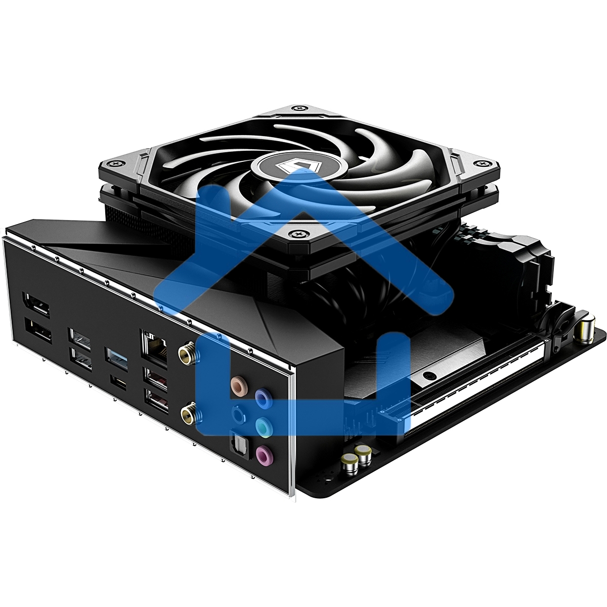 Кулер ID-COOLING IS-55 черный 120мм алюминий+медь 2000rpm 31.5db 4-pin 125W 55мм