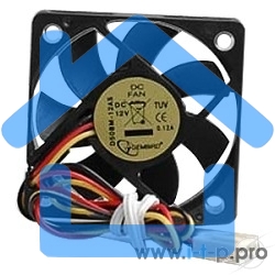 Вентилятор для корпуса Gembird D50BM-12AS-R черный, 50 мм, 5000 об/мин, 25 дБ, 3 pin