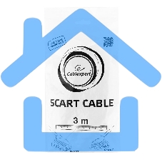Кабель аудио/видео Gembird CCV-518, SCART / SCART, 21pin, 3м