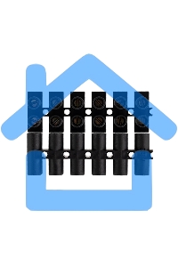 Клеммная колодка винтовая KВ-10 (4-10 мм²), ток 10 A, полипропилен черный, индивидуальная упаковка, 1 шт. Rexant