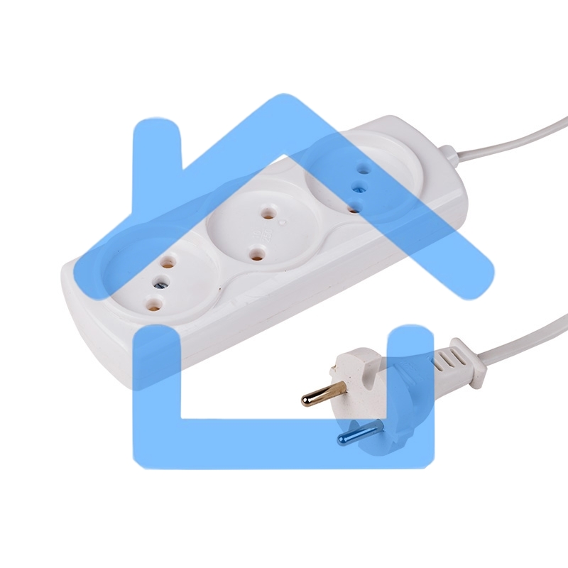 Удлинитель PROconnect STANDARD 3 гнезда, 3 м, 2х0.75 мм², б/з, белый