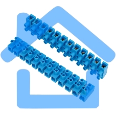 Клеммная винтовая колодка KВ-40 25-40, ток 100 A, полиэтилен синий Rexant (10 шт./уп.)