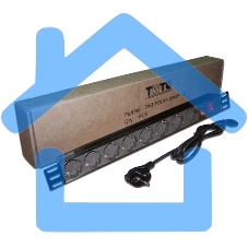 Блок распределения питания Lanmaster TWT-PDU19-10A8P-3.0 гор.размещ. 8xSchuko базовые 10A Schuko 3м