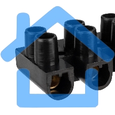 Клеммная колодка винтовая KВ-10 (4-10 мм²), ток 10 A, полипропилен черный, индивидуальная упаковка, 1 шт. Rexant