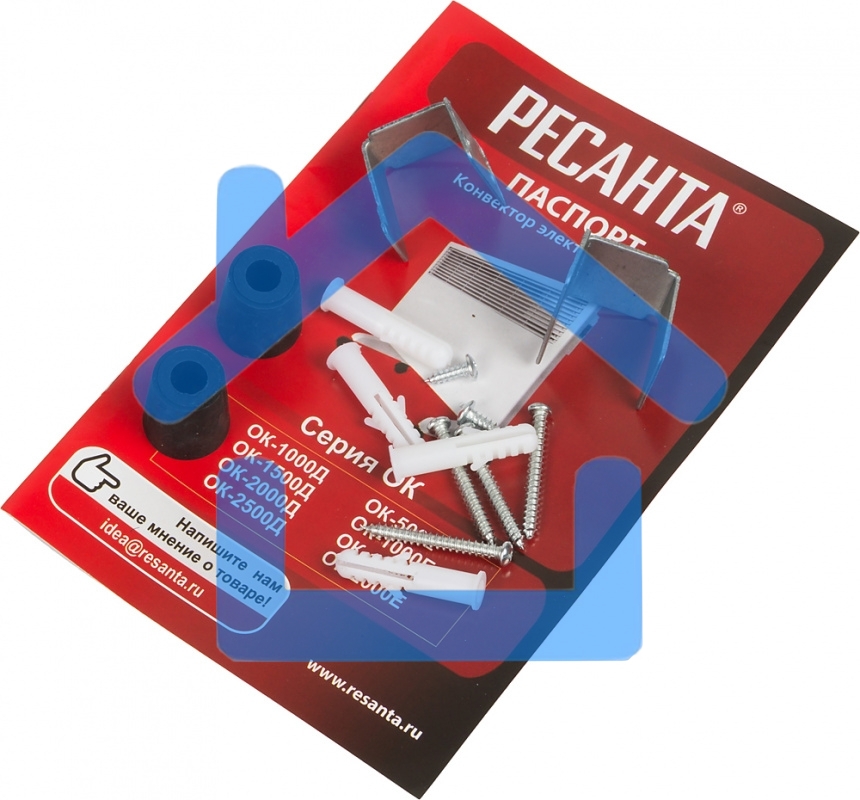 Конвектор Ресанта ОК-2000Е белый, 2000 Вт, 20 м2, термостат, дисплей