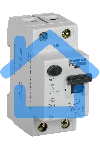 Выключатель дифференциального тока (УЗО) 2п 40А 30мА тип AC ВД1-63 GENERICA ИЭК MDV15-2-040-030