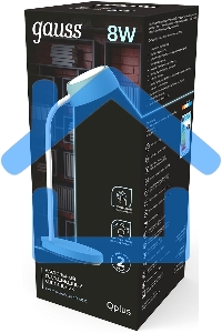 Светильник настольный Gauss Qplus модель GTL602 8W 600lm 4000K 170-265V бирюзовый диммируемый LED 1/8