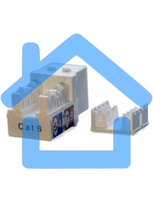 Вставка Keystone Jack Hyperline KJ9-8P8C-C6-90-WH RJ-45(8P8C), категория 6, белая