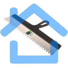 Шпатель СИБРТЕХ из нержавеющей стали,450 мм,зуб 8x8 мм,пластмассовая ручка 85479