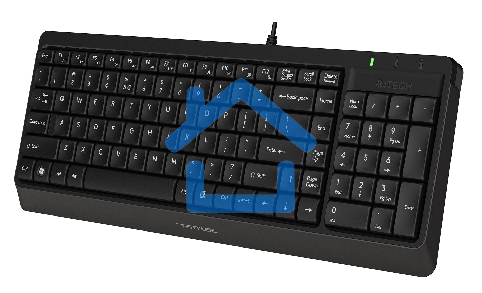 Клавиатура A4Tech Fstyler FK15 проводная, USB, черный