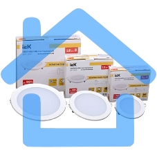 Светильник Iek LDVO0-1602-1-7-K02 ДВО 1602 белый круг LED 7Вт 4000К IP20 алюм. корпус, диам 120 мм