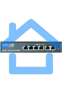 Коммутатор Osnovo SW-20600/A(80W) 6x100Mb 4PoE+ 80W неуправляемый