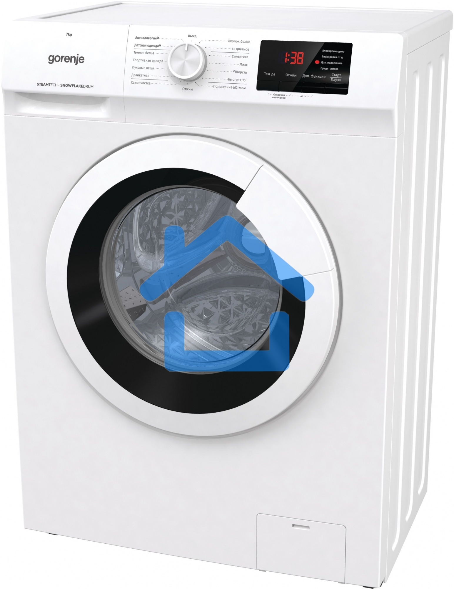 Стиральная машина Gorenje WHE72SFS белый загр. фронтальная макс.: 7 кг 1200об/мин класс: А
