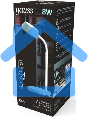 Светильник настольный Gauss Qplus модель GTL602 8W 600lm 4000K 170-265V бирюзовый диммируемый LED 1/8
