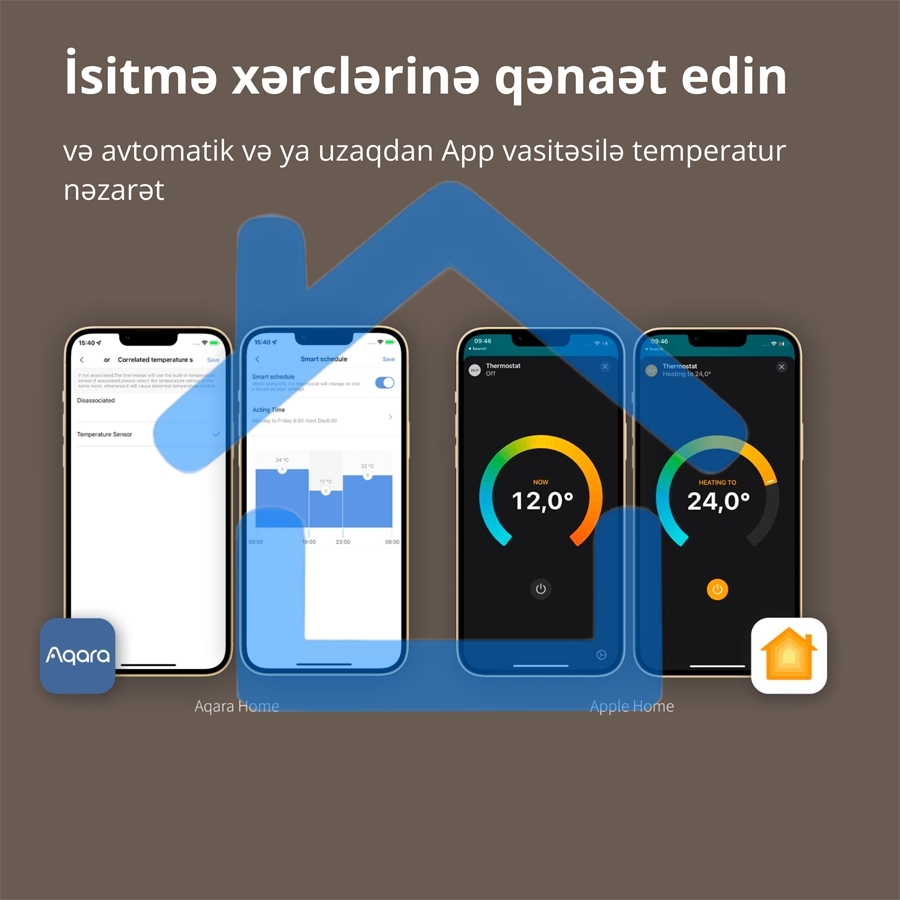 Термоголовка Aqara Smart Radiator Thermostat E1 (SRTS-A01) для радиат. резьбовой