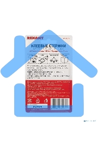 Клеевые стержни Rexant, Ø7 мм, 100 мм, прозрачные, 6 шт., блистер