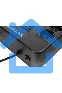 Источник бесперебойного питания SMARTWATT UPS SAFE PRO LCD 800 черный 800/480 ВА/Вт, напольный/настенный, линейно-интерактивный, LCD дисплей, Shuko CEE7/4 - 8 шт. (4 шт. с резервным питанием, 4 шт. - сетевой фильтр)