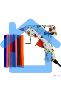 Пистолет клеевой Rexant, 15 Вт, Ø7 мм + набор цветных стержней 12 шт, блистер