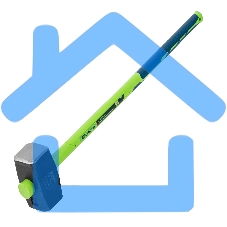 Кувалда, 9000 г, фибергласовая обрезиненная рукоятка Сибртех