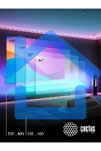 Проектор Cactus CS-PRM.01B.Full HD LCD 19000Lm LS 700Lm ANSI (1920x1080) 2500:1 ресурс лампы:50000часов 2xUSB typeA 2xHDMI 1.8кг