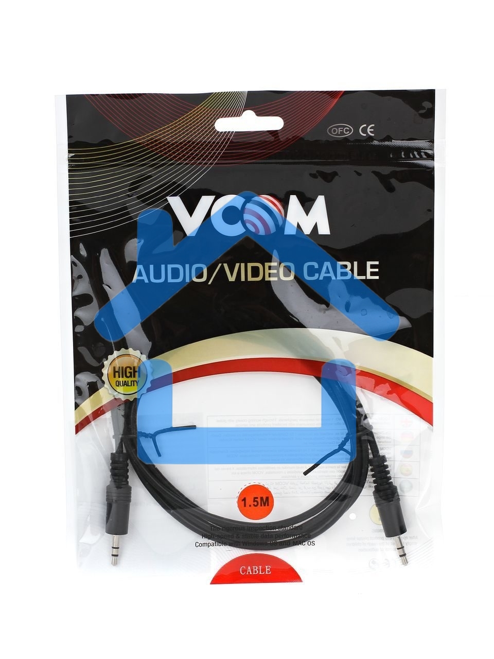 Кабель соединительный VCOM 3.5 Jack (M) - 3.5 Jack (M), стерео, аудио, 1.5м