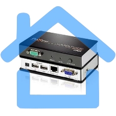 Переключатель ATEN CE700A-D(AT-G) Удлинитель, SVGA+KBD+MOUSE USB ATEN, 150 метр., HD-DB15+USB A-тип, Female, c KVM-шнуром USB 1.8м, Б.П. 220> 5.3V