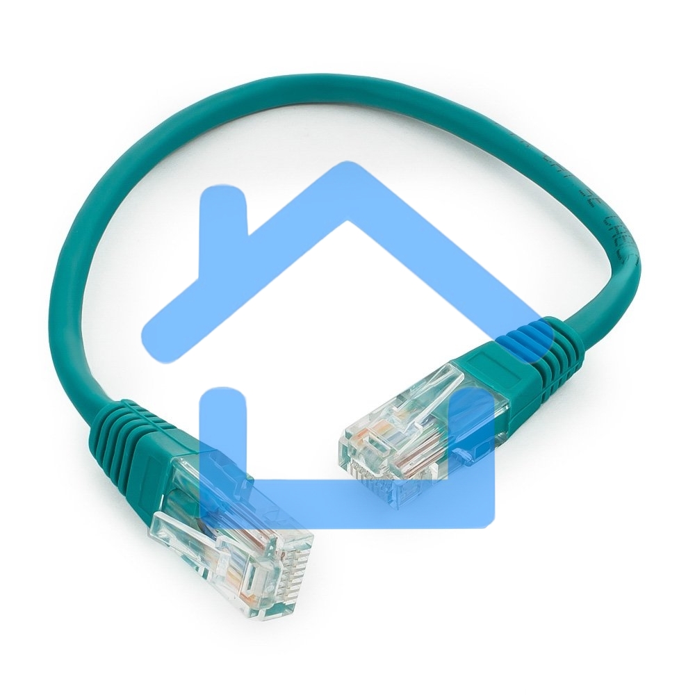 Патч-корд UTP Cablexpert кат.5e 0.25м, литой, многожильный, зеленый