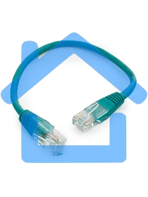 Патч-корд UTP Cablexpert кат.5e 0.25м, литой, многожильный, зеленый