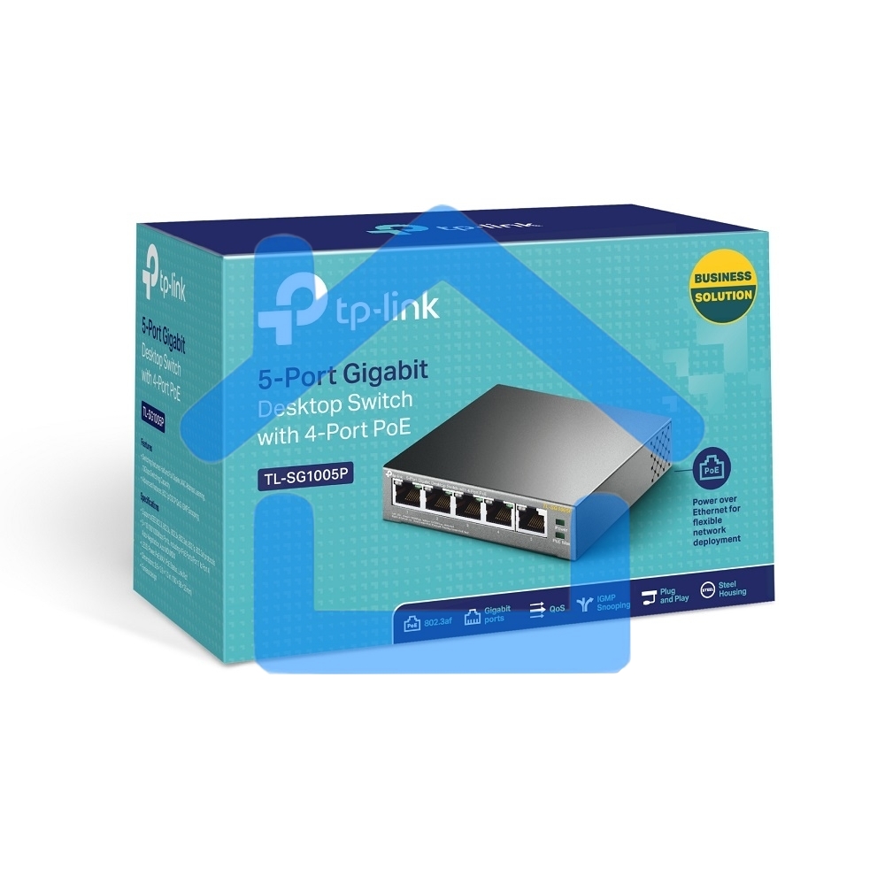 Коммутатор TP-Link SMBTL-SG1005P 5-портовый гигабитный настольный коммутатор с 4 портами PoE SMB 56W