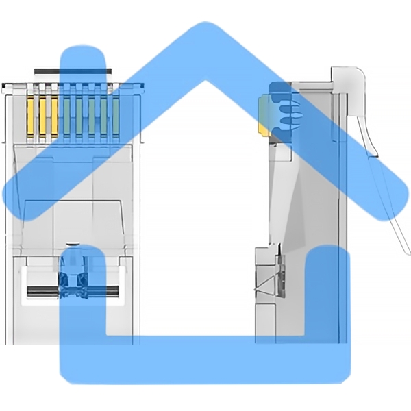 Коннектор Vention RJ45 (8p8c), UTP, cat. 6A, под витую пару (10шт.)
