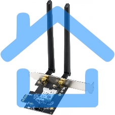 Сетевой адаптер ASUS PCE-AX1800 WIFI 802.11ax, 2402 + 574Mbpsб PCI-E Adapter, 2 антенны; 90IG07A0-MO0B00