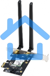 Сетевой адаптер ASUS PCE-AX1800 WIFI 802.11ax, 2402 + 574Mbpsб PCI-E Adapter, 2 антенны; 90IG07A0-MO0B00
