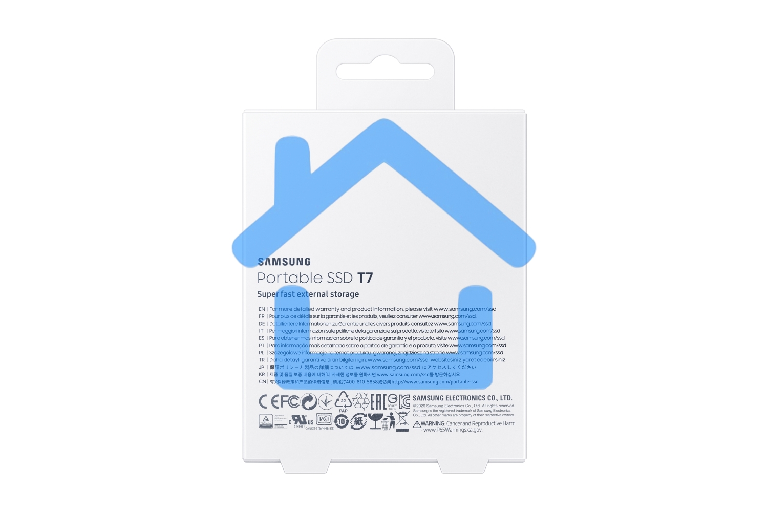 Накопитель SSD Samsung External T7 MU-PC1T0T/WW, 1ТБ, USB 3.2, черный