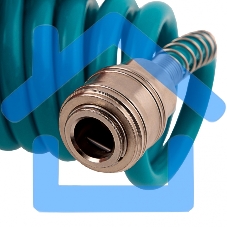 Полиуретановый спиральный шланг профессиональный BASF, 15 м, с быстросъемными соединением Stels