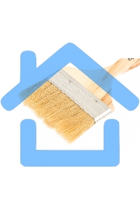 Кисть плоская 100 мм, натуральная щетина, деревянная ручка, для масляных краскок, лаков, SPARTA, 824455