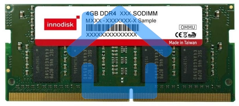 Оперативная память Innodisk M4S0-4GSSNCEM, DDR4, 4Gb (1x4 Gb), 3200 MHz, CL32, SO-DIMM