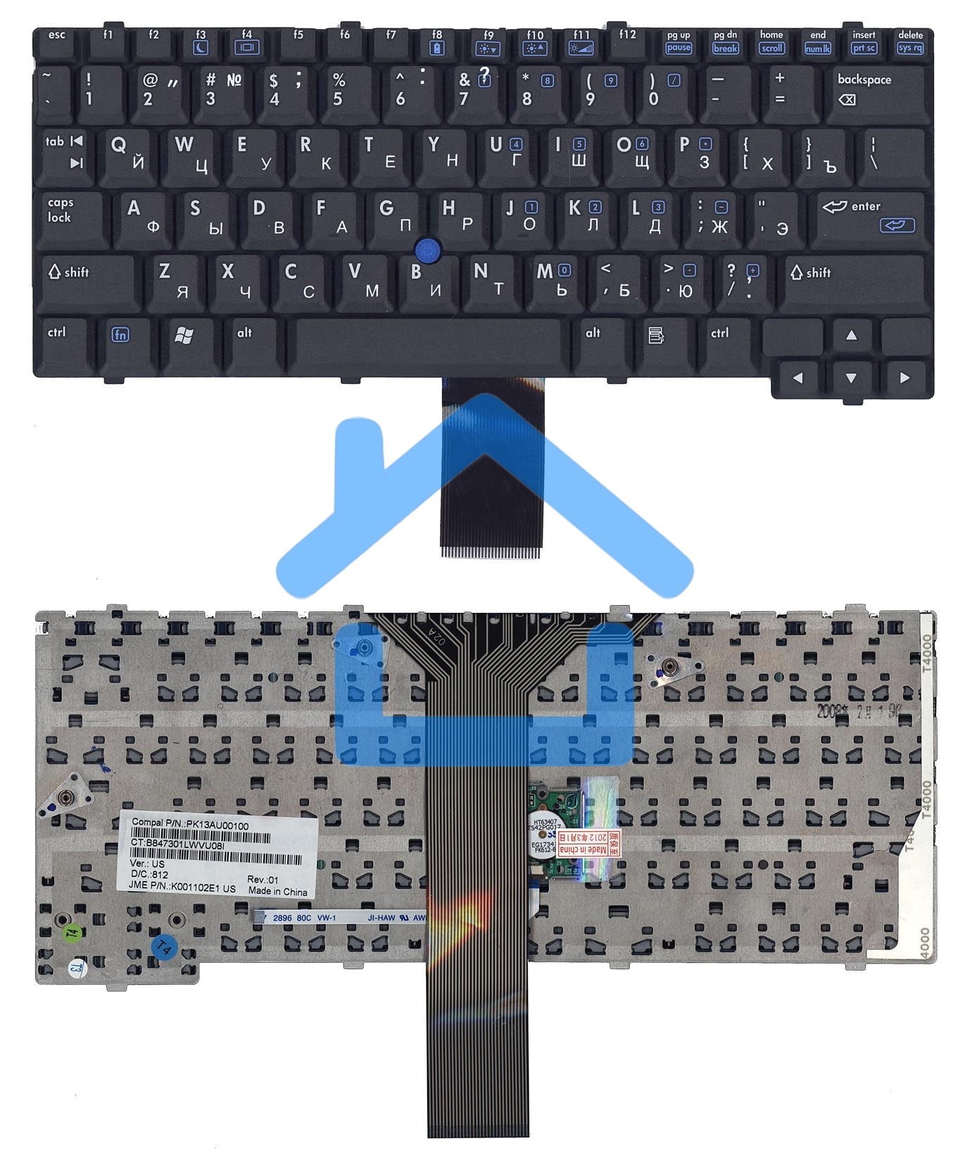Клавиатура для ноутбука HP Compaq NC4000 NC4010 черная