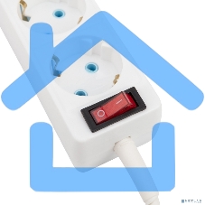 Удлинитель PROconnect 3 гнезда, 1.5 м, 3х0.75 мм², с/з, с кнопкой, белый