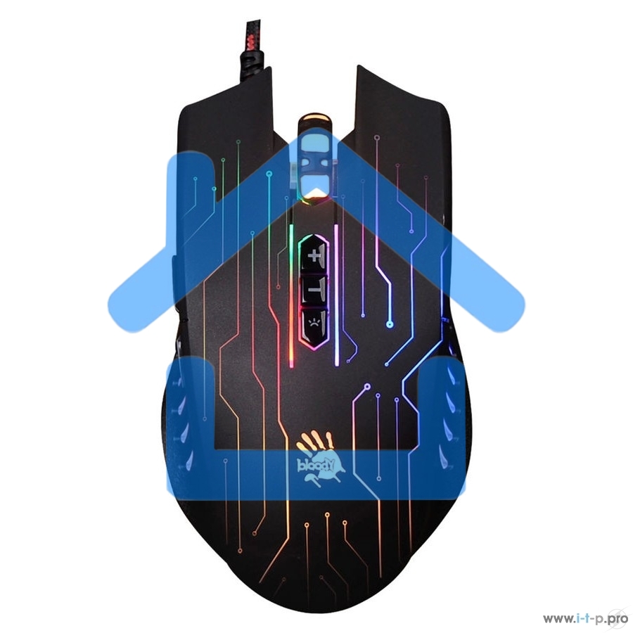 Мышь проводная A4Tech Bloody Q82 черный, 3200 dpi, USB, кнопки - 8