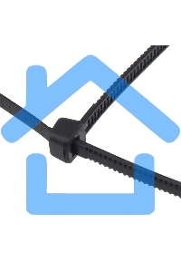 Хомут-стяжкa нейлоновая с тройным замком Rexant 300x4,8 мм, черная, упаковка 100 шт.