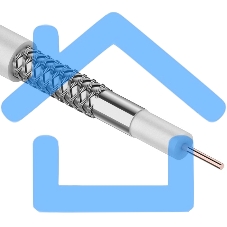 Кабель коаксиальный CAVEL DG-113, Cu/Al/CuSn, 75%, 75 Ом, бухта 100 м, белый