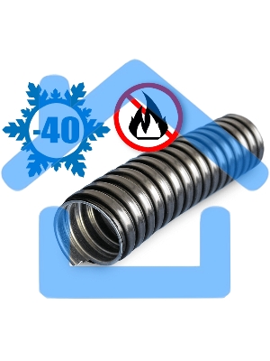 Металлорукав в ПВХ изоляции МРПИ НГ 38 d38мм без протяжки черный (уп.20м) ЗЭТА zeta42216