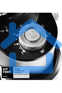 Кофемолка Kitfort КТ-717 230Вт сист.помол.:ротац.нож вместим.:100гр нержавеющая сталь/черный