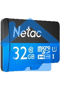 Флеш карта microSDHC 32Gb Netac P500 <NT02P500STN-032G-S> (без SD адаптера) 80Mb/s