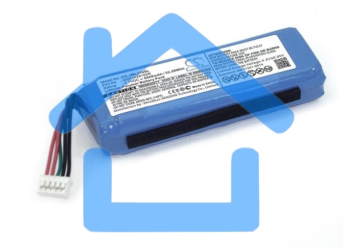 Аккумуляторная батарея CameronSino CS-JML310SL для JBL Charge 2 3.7V 6000mAh 22.20Wh